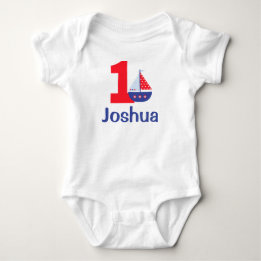 Nautic First Birthday Shirt, Birthday Body Anzug Baby Strampler