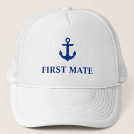 Nautic First Mate Anchor White Truckerkappe