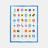 Nautic Flags Maritime Signal Baby Boy Fleecedecke (Vorderseite)
