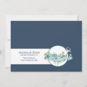 Nautic Floral Anchor Baby Shooter Einladung (Rückseite)