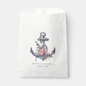 Nautic Floral Anchor Hochzeitsgeschenk Gunst Bag Geschenktütchen (Vorderseite)