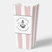 Nautic Floral Anchor White Blush Pink Rose Geschenkschachtel (Rückseite)