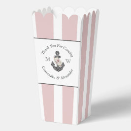 Nautic Floral Anchor White Blush Pink Rose Geschenkschachtel