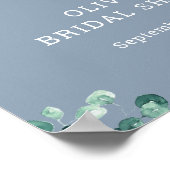 Nautic Floral | Begrüßungszeichen für Brautpartys Poster (Ecke)