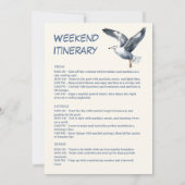 Nautic Florals and Ocean Icons Bachelorette Einladung (Rückseite)