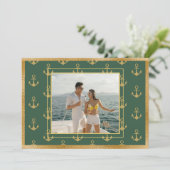 Nautic Foto Anchors Weihnachtskarte Feiertagskarte (Stehend Vorderseite)
