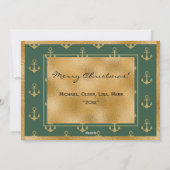 Nautic Foto Anchors Weihnachtskarte Feiertagskarte (Rückseite)