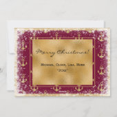 Nautic Foto Red Christmas Weihnachtskarte Feiertagskarte (Rückseite)