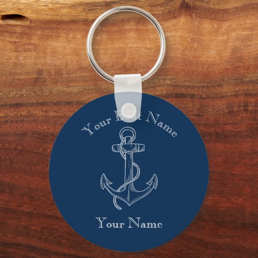 Nautic Foulle Anchor Custom Schlüsselanhänger (Vorderseite)