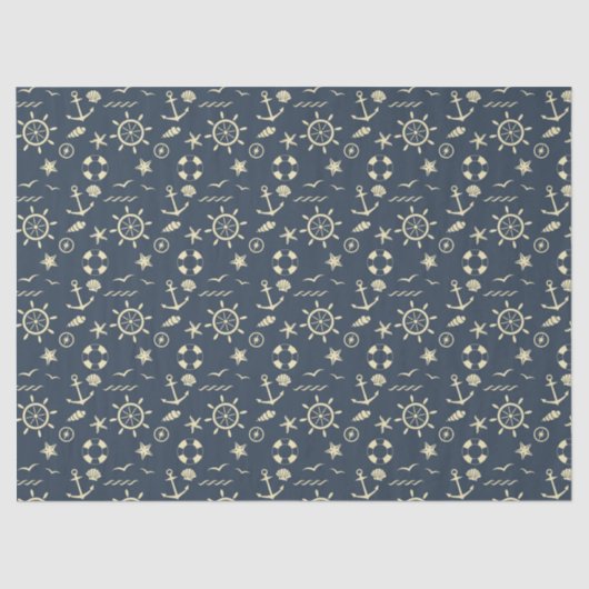 Nautic Gift Wrap Tissue Seidenpapier (Vorderseite)