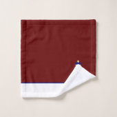 Nautic Gold Burgundy Maroon und Navy Blue Light Badhandtuch Set (Waschlappen)