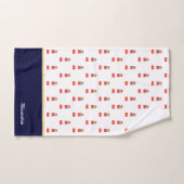 Nautic Gold und Marineblau Badetuch Badhandtuch Set (Handtuch)