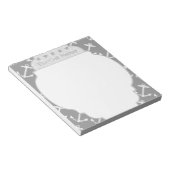 Nautic Gray Anchor Notizblock (angewinkelt)