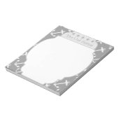 Nautic Gray Anchor Notizblock (Rotiert)