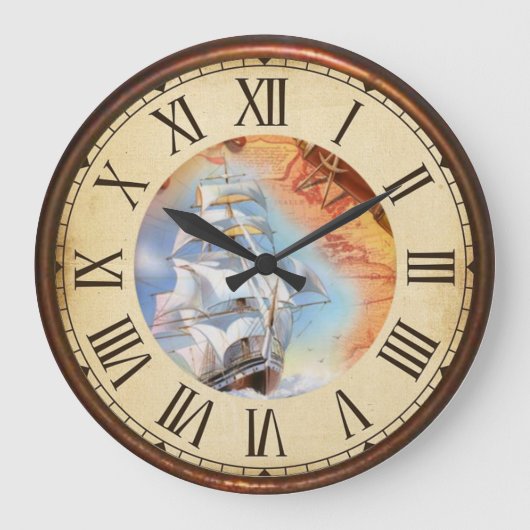 Nautic Große Wanduhr (Vorderseite)