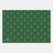 Nautic Haven Wrapping Paper Flat Sheet Set 3 Geschenkpapier Set (Vorderseite 3)