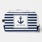 Nautic Heart Anchor Boat Name Marine White Strike Waschbeutel (Vorderseite)