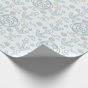 Nautic ist ein Boy Wrapping Paper Geschenkpapier