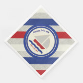 Nautic July 4. Paper Napkins Serviette (Ecke)