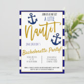 Nautic Junggeselinnen-Abschied Invite Einladung (Stehend Vorderseite)