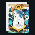 Nautic Kids Boho Shark Birthday Einladung<br><div class="desc">Set segeln Sie mit unserer Nautical Kids Boho Shark zum Geburtstag ein unvergessliches Erlebnis! Diese charmante Einladung verbindet die Laune des böhmischen Stils mit dem Aufregen eines nautischen Themas, mit bezaubernden Haidarstellungen inmitten von ozeanisch inspirierten Elementen. Vollständig anpassbar und sofort herunterladbar, personalisieren Sie es mit dem Namen Ihres Kindes und...</div>