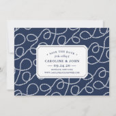 Nautic Knot | Foto Save the Date Karte (Rückseite)