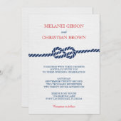 Nautic Knot Wedding Einladung (Vorne/Hinten)