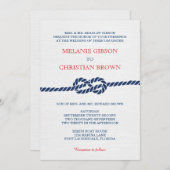 Nautic Knot Wedding Einladung (Vorne/Hinten)