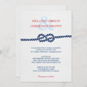 Nautic Knot Wedding Einladung (Vorne/Hinten)