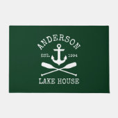 Nautic Lake House Family Anchor Oars Green Fußmatte (Vorderseite)