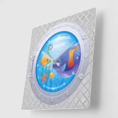 Nautic Large Clock Quadratische Wanduhr (Winkel)