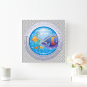 Nautic Large Clock Quadratische Wanduhr (Zuhause)