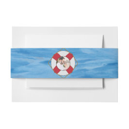 Nautic Life Preserve mit Pic Watercolor Wedding Einladungsbanderole