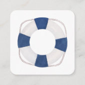 Nautic Life Ring bringen ein Buch für Babydusche Begleitkarte (Rückseite)