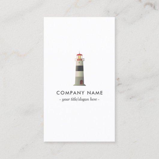 Nautic Lighthouse Business Card Visitenkarte (Vorderseite)