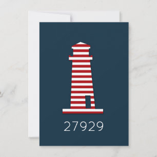 Nautic Lighthouse Patriotic Wiedersehen Einladung