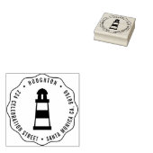 Nautic Lighthouse Round Family Rücksendeadresse Gummistempel (Stempel)