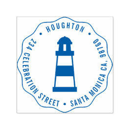 Nautic Lighthouse Round Family Rücksendeadresse Permastempel