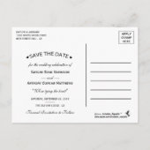 Nautic Lighthouse Wedding speichern das Datum Ankündigungspostkarte (Rückseite)