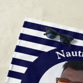 Nautic lustiges Foto Batchelor Wochenende Strandtuch (Beispiel)