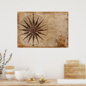 Nautic Map Poster (Küche)