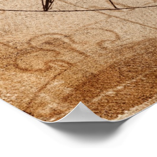 Nautic Map Poster (Ecke)