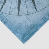 Nautic Map Sailboat Compass Decoupage Blue Seidenpapier (Ausschnitt)