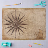 Nautic Map Sailboat Compass Decoupage Hintergrund Seidenpapier (Basteln)