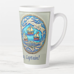Nautic Marine Life Art Nr. 1 Funny Birthday Text Milchtasse