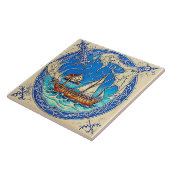 Nautic Marine Life Keramik Art Nr. 6 Fliese (Seite)