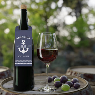 Nautic Maritime Anchor Ocean Lake House Flaschenanhänger