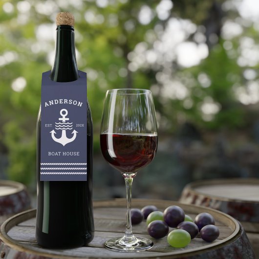 Nautic Maritime Anchor Ocean Lake House Flaschenanhänger