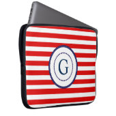 Nautic Mit Monogramm Laptop Case (Vorne Rechts)