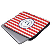 Nautic Mit Monogramm Laptop Case (Vorne Knopf)